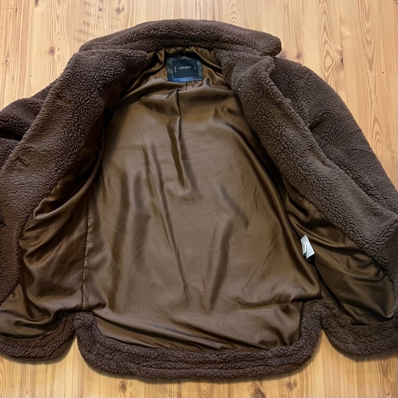 Lucky Brand Trucker Teddy Jacket Brown Size XS Good Condition - Picture 9 of 12